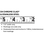 Lufkin C1293SF590N 1/2'' x 50' Atlas Chrome Clad® Oil Gauging Tape Measure