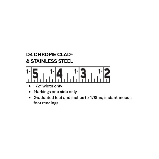Lufkin C1293SF590N 1/2'' x 50' Atlas Chrome Clad® Oil Gauging Tape Measure