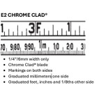 Lufkin C2276MEN 1/4"/6mm x 30m/100ft Derrick SAE/Metric Dual Sided Chrome Clad® Tape Measure