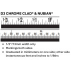 Lufkin CN1298SME590N 1/2''x38m/125ft Oil Gauging Chrome Clad®/Nubian® Double Duty Oil Gauging Tape