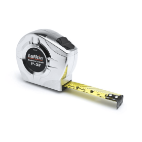 Lufkin P2133DN 1” x 33ft P2000 Series Chrome Case Yellow Clad A4 Blade Power Return Tape