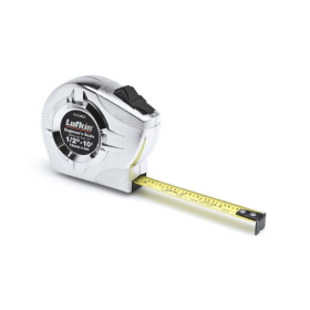 Lufkin P2210MEXN 1/2” x 3m/10ft P2000 Series Chrome Case SAE/Metric Yellow Clad A36 Blade Power Return Tape