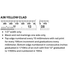Lufkin P2210MEXN 1/2” x 3m/10ft P2000 Series Chrome Case SAE/Metric Yellow Clad A36 Blade Power Return Tape