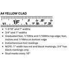 Lufkin PHV1312DN 3/4” x 12ft P1000 Series Yellow Clad A4 Blade Power Return Tape