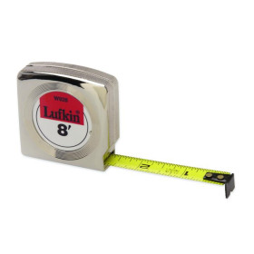 Lufkin W9312D 3/4” x 12ft Mezurall Chrome Case Yellow Clad Power Return Tape Measure