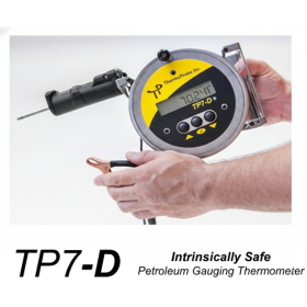 ThermoProbe TP7D-30M-AW-MM Thermometer, 30m, Asphalt Weight Probe, Brass Markers at 1m intervals