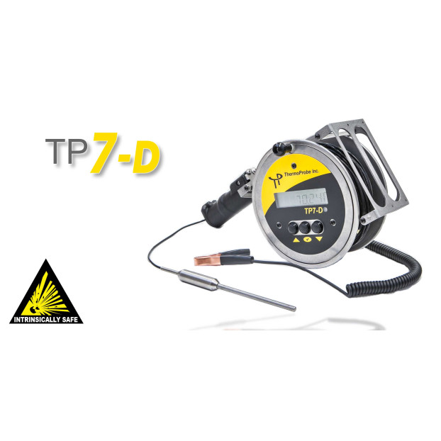 ThermoProbe TP7D-35M-SW-MM Thermometer, 35m, Standard Weight Probe, Brass Markers at 1m intervals