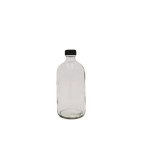 500ML Clear Glass Bottle With Cap & Stopper (25pc/ctn)