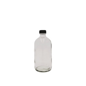 500ML Clear Glass Bottle With Cap & Stopper (25pc/ctn)