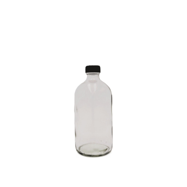 500ML Clear Glass Bottle With Cap & Stopper (25pc/ctn)