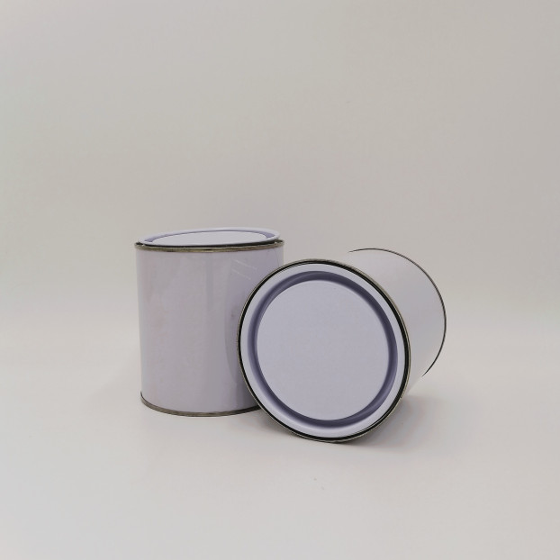 1Ltr White Coating Round Tin With Cap (Open Top) (30pcs/pkt)