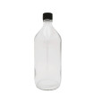1Ltr (UK) Clear Glass Bottle with PP Lined Cap (12pc/ctn)