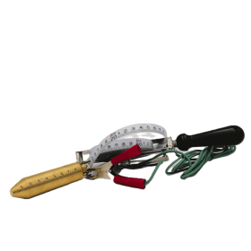 Nihon 25M-WS-WBB 25M White Steel Tape with Brass Bob and Earth Clip