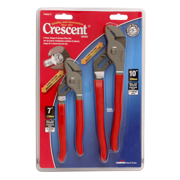 Cret-R200SET2 2-Piece Tongue and Groove Pliers Set