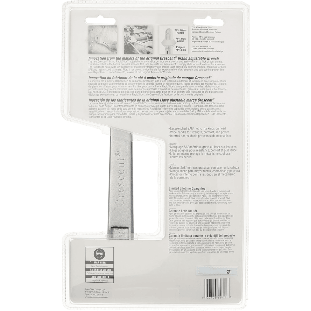 Cret-AC610RS 2 Piece Rapid Slide Adjustable Wrench Set 6" & 10"