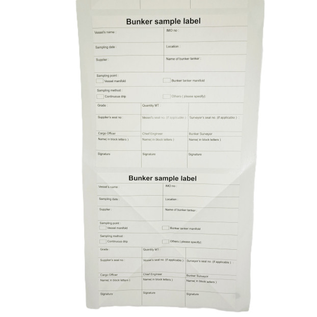Perforated Bunker Sample Label