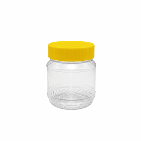 340ML Clear Plastic Jar With Cap (75pcs/pkt)