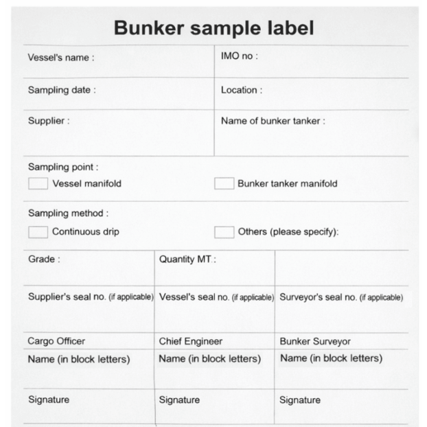 Perforated Bunker Sample Label