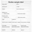 Perforated Bunker Sample Label