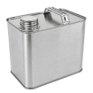 2Ltr Plain Rectangular Tin With Cap & Stopper Plus Handle (500pcs/order)